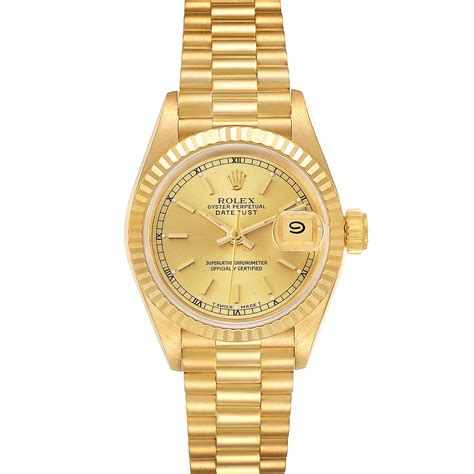 rolex women's gold bracelet watch|ladies 36mm yellow gold watch.